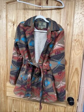 Outback Women's Sherpa-Lined Belted Trench Coat - Brown Multi